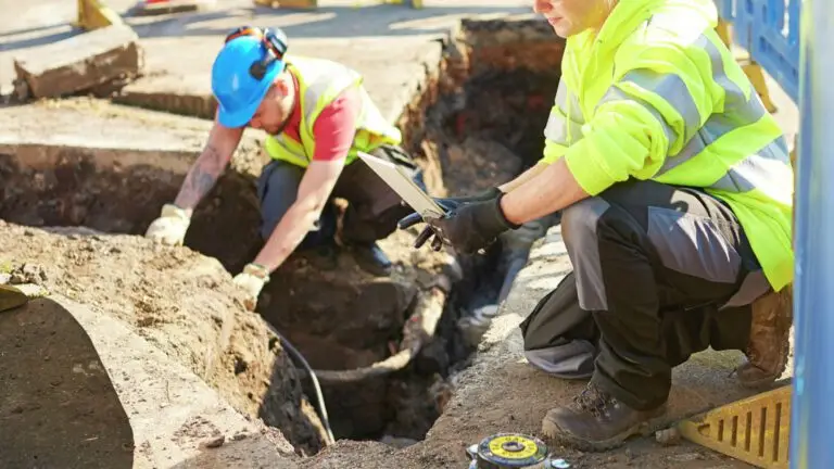 Travaux de tranch&eacute;e partag&eacute;e &agrave; Gen&egrave;ve avec coordination entre artisans, supervis&eacute;s sur tablette.